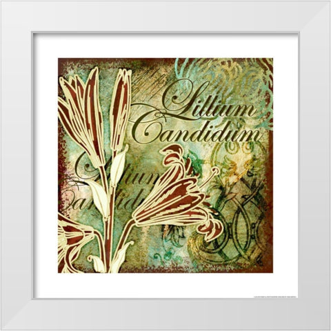 Lillies 2 White Modern Wood Framed Art Print by Eisner, Viv