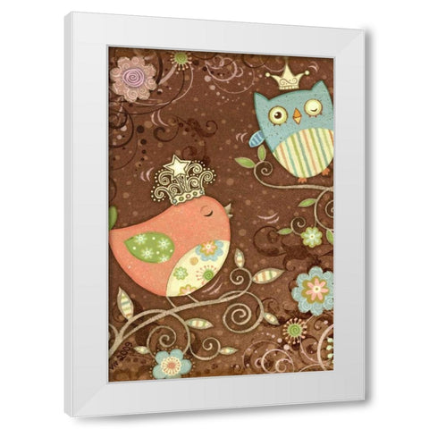 Prince And Princess White Modern Wood Framed Art Print by Eisner, Viv