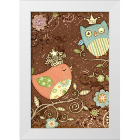 Prince And Princess White Modern Wood Framed Art Print by Eisner, Viv