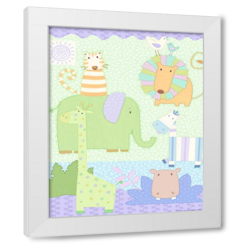 Zoo Time 2 White Modern Wood Framed Art Print by Eisner, Viv
