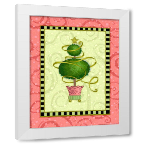 Holiday Tree 1 White Modern Wood Framed Art Print by Eisner, Viv