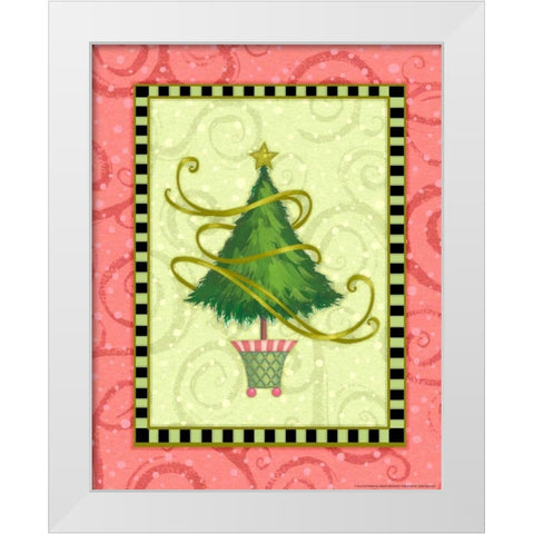Holiday Tree 2 White Modern Wood Framed Art Print by Eisner, Viv
