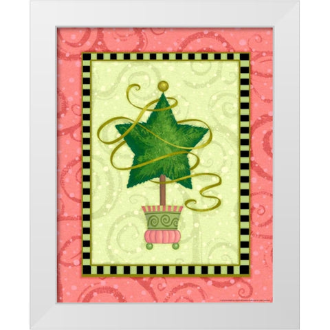 Holiday Tree 4 White Modern Wood Framed Art Print by Eisner, Viv