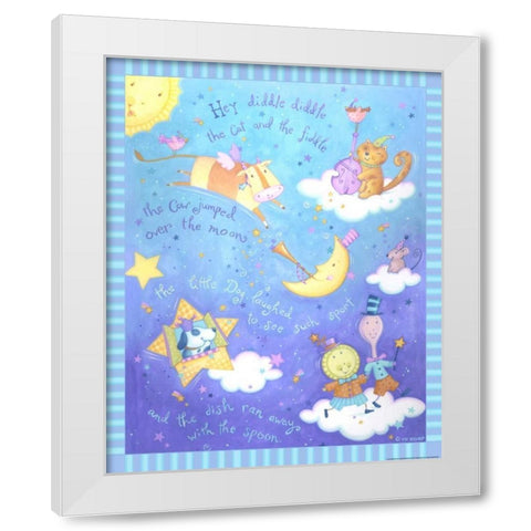 Rhyme 3 Fiddle 2 White Modern Wood Framed Art Print by Eisner, Viv