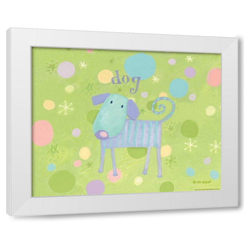Blue Dog White Modern Wood Framed Art Print by Eisner, Viv