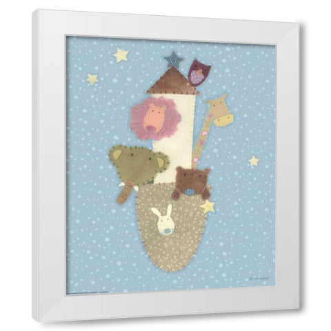 Patchwork Ark White Modern Wood Framed Art Print by Eisner, Viv