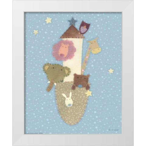 Patchwork Ark White Modern Wood Framed Art Print by Eisner, Viv