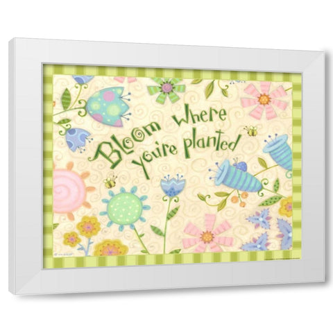 Sayings 2 Bloom White Modern Wood Framed Art Print by Eisner, Viv