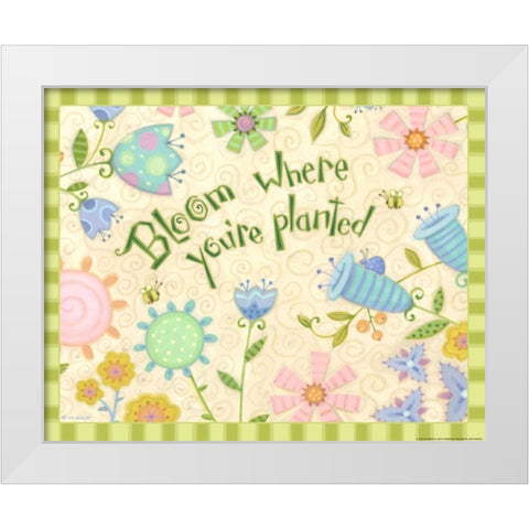 Sayings 2 Bloom White Modern Wood Framed Art Print by Eisner, Viv