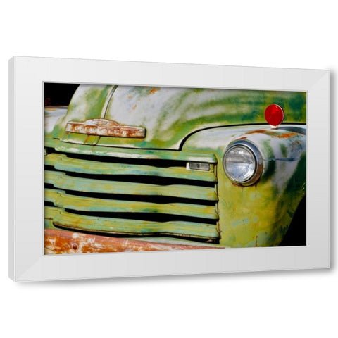 Green Truck White Modern Wood Framed Art Print by Vizvary, Susan