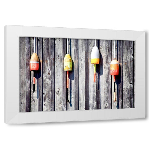 Church With Clouds White Modern Wood Framed Art Print by Vizvary, Susan