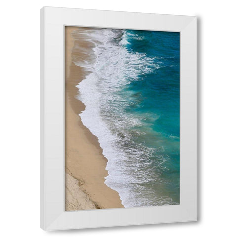 Ocean Ripples White Modern Wood Framed Art Print by Vizvary, Susan