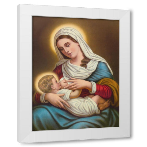 NAEHRUNG CHRISTI White Modern Wood Framed Art Print by Anonymous