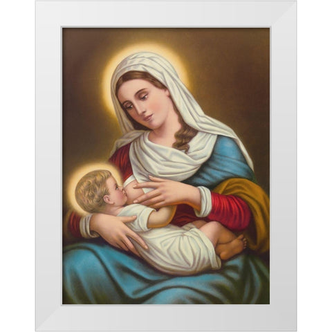 NAEHRUNG CHRISTI White Modern Wood Framed Art Print by Anonymous