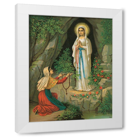 UNSERE LIEBE FRAU VON LOURDES White Modern Wood Framed Art Print by Anonymous