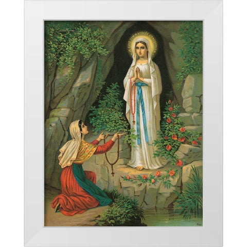 UNSERE LIEBE FRAU VON LOURDES White Modern Wood Framed Art Print by Anonymous