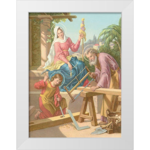 HL. FAMILIE White Modern Wood Framed Art Print by Anonymous