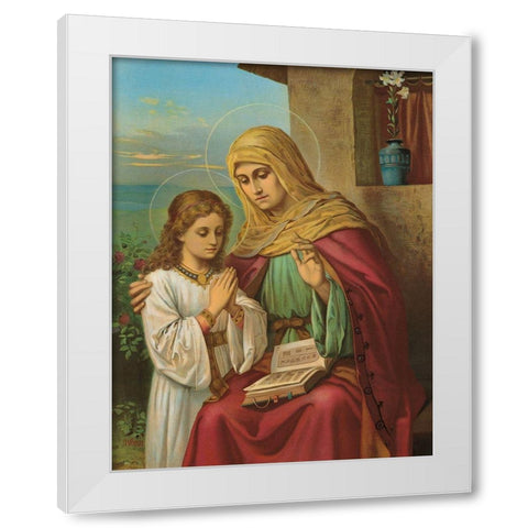 HL. ANNA White Modern Wood Framed Art Print by Anonymous