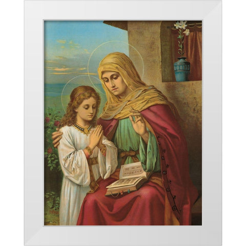 HL. ANNA White Modern Wood Framed Art Print by Anonymous