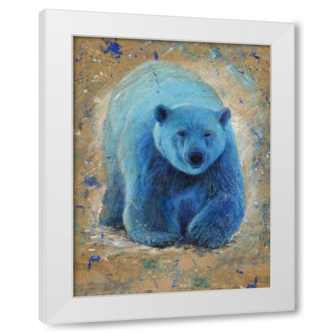 Polar bear White Modern Wood Framed Art Print by Chamard, Jean-Marc