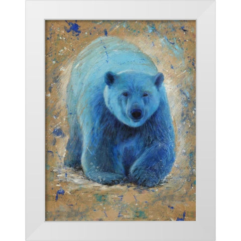 Polar bear White Modern Wood Framed Art Print by Chamard, Jean-Marc