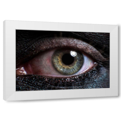 Eye White Modern Wood Framed Art Print by Henk van Gog