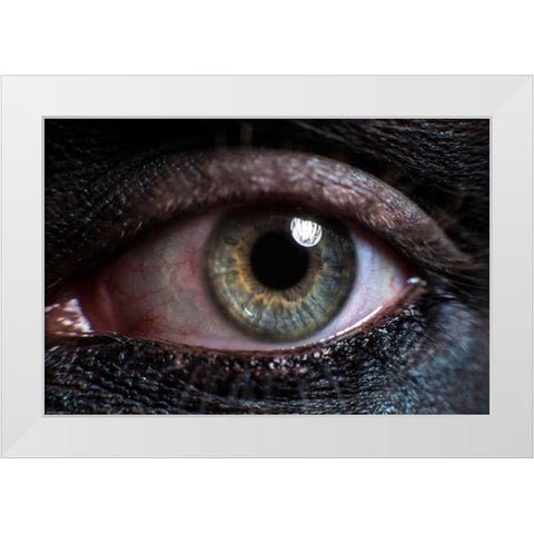 Eye White Modern Wood Framed Art Print by Henk van Gog