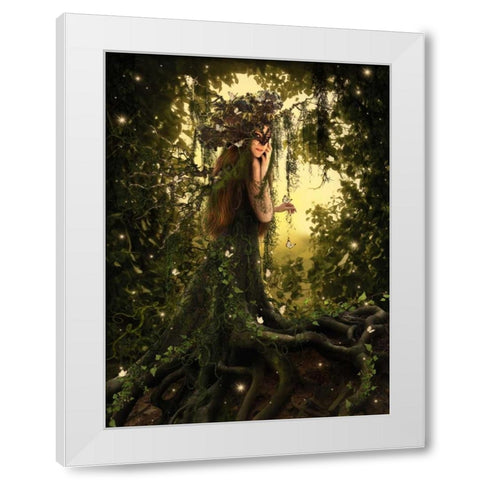 Tree Collection 1 White Modern Wood Framed Art Print by Babette