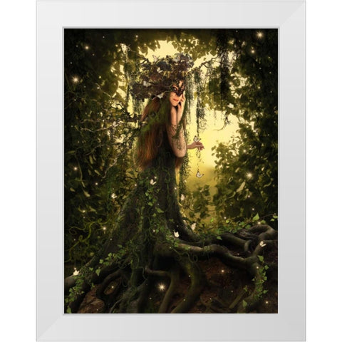 Tree Collection 1 White Modern Wood Framed Art Print by Babette