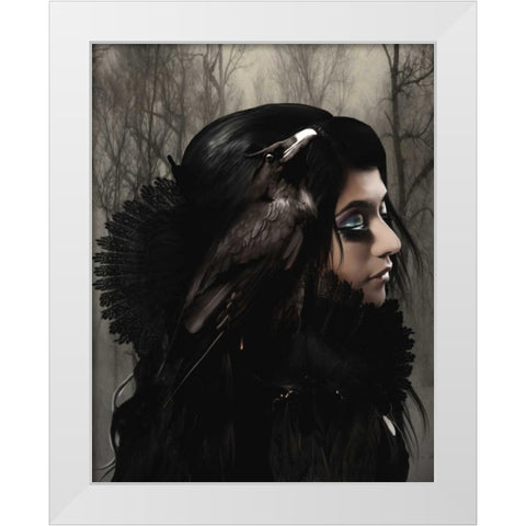 Wisdom black White Modern Wood Framed Art Print by Babette