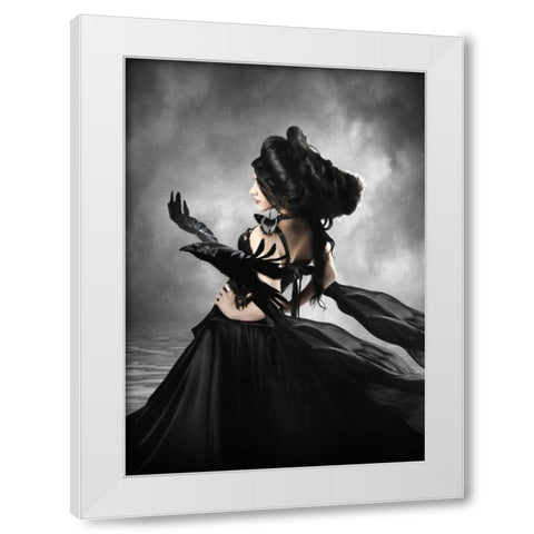 Mahafsoun White Modern Wood Framed Art Print by Babette