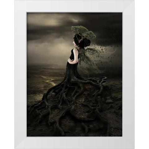 Fairy 29 White Modern Wood Framed Art Print by Babette