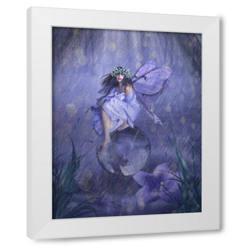 Fairy 41 White Modern Wood Framed Art Print by Babette