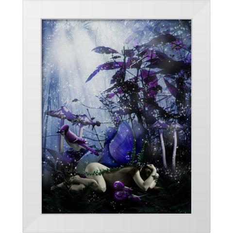 Fairy 39 White Modern Wood Framed Art Print by Babette