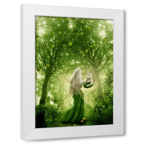 Fairy 15 White Modern Wood Framed Art Print by Babette