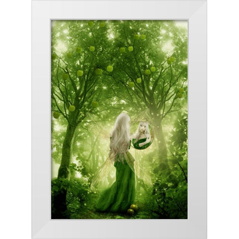 Fairy 15 White Modern Wood Framed Art Print by Babette