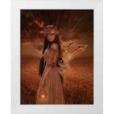 Fairy 35 White Modern Wood Framed Art Print by Babette