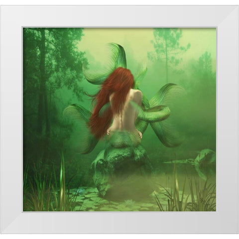 Unique White Modern Wood Framed Art Print by Babette