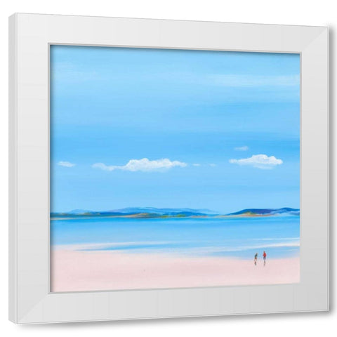 At The Beach I White Modern Wood Framed Art Print by Hasen, Jan