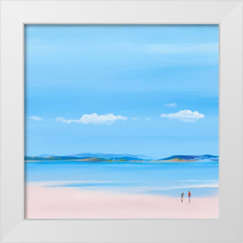 At The Beach I White Modern Wood Framed Art Print by Hasen, Jan