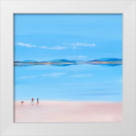 At The Beach II White Modern Wood Framed Art Print by Hasen, Jan