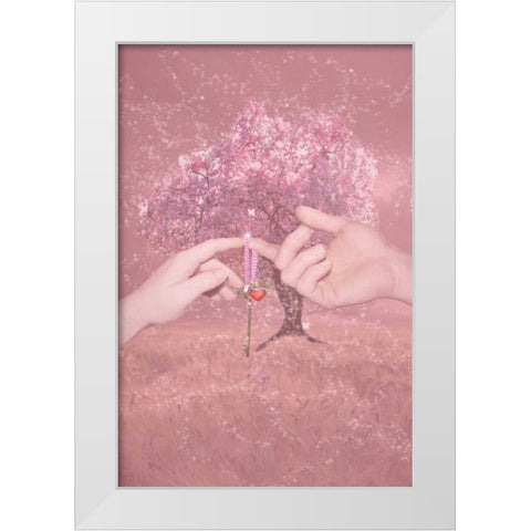 Loving II White Modern Wood Framed Art Print by Babette