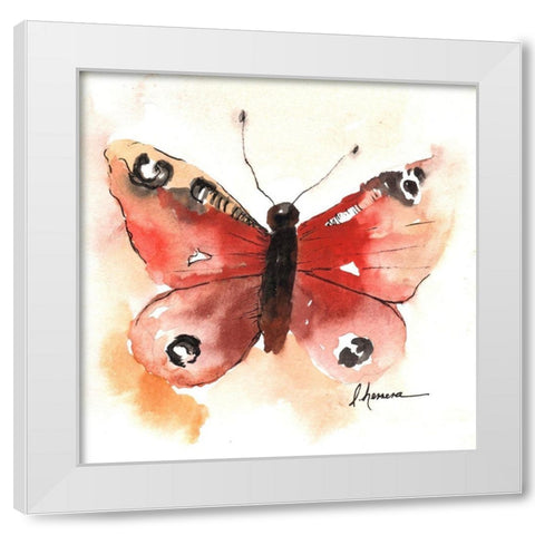 Mariposa 1 White Modern Wood Framed Art Print by Herrera, Leticia