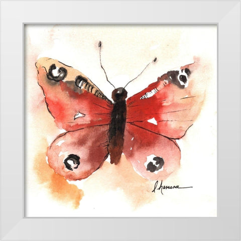 Mariposa 1 White Modern Wood Framed Art Print by Herrera, Leticia