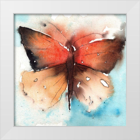 Mariposa 2 White Modern Wood Framed Art Print by Herrera, Leticia