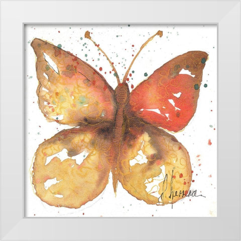 Mariposa 4 White Modern Wood Framed Art Print by Herrera, Leticia