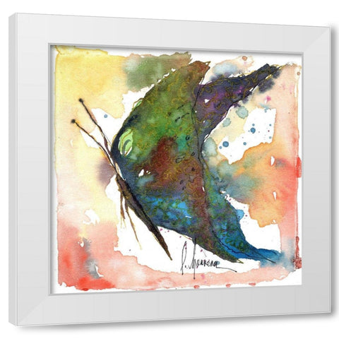 Mariposa 5 White Modern Wood Framed Art Print by Herrera, Leticia