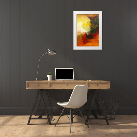 Chaos II White Modern Wood Framed Art Print by Herrera, Leticia