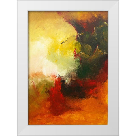 Chaos II White Modern Wood Framed Art Print by Herrera, Leticia