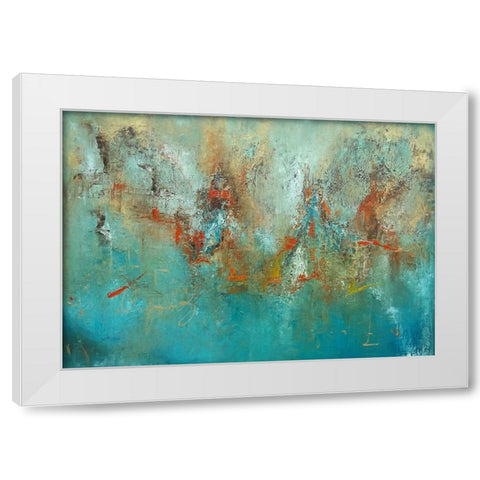 Stroll White Modern Wood Framed Art Print by Herrera, Leticia